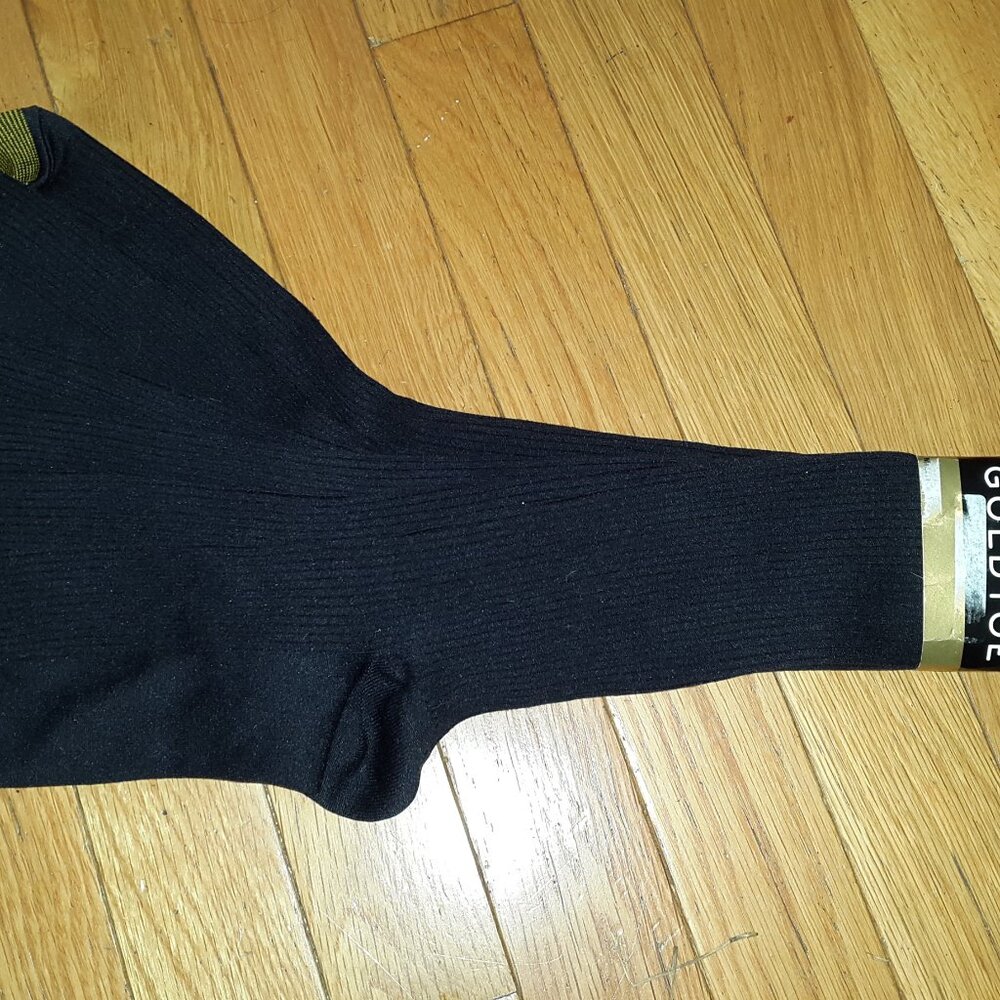 New Goldtoe Men's Black  Socks - Gold Toe over the calf shoe size 8-11 3 pairs